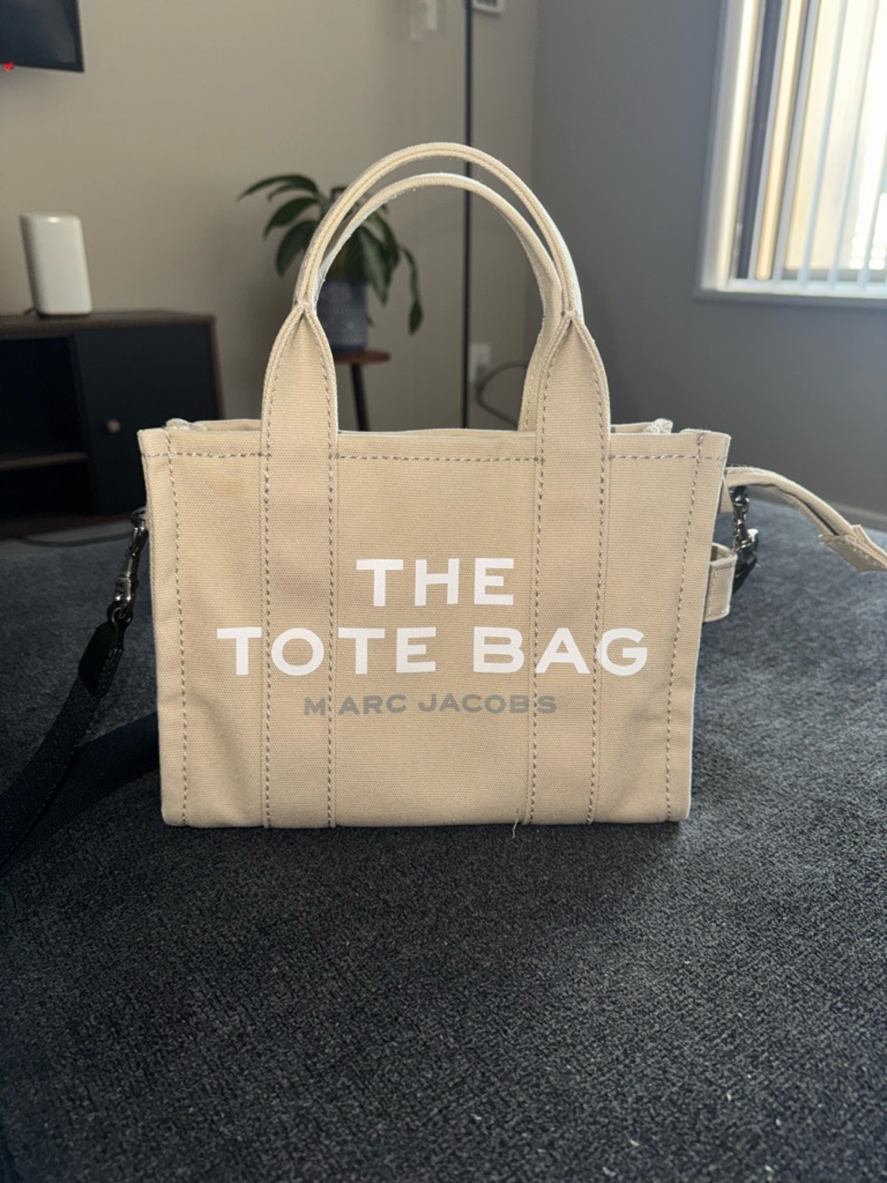 Marc Jacobs Beige Canvas The Tote Bag Crossbody